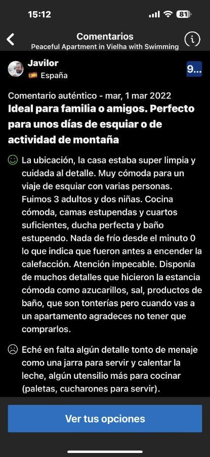 Precioso Atico Duplex En Vielha Para 6 Pax Eksteriør billede